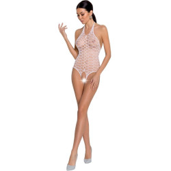 Passion - Femme Bs087 Bodystocking Blanc Taille Unique